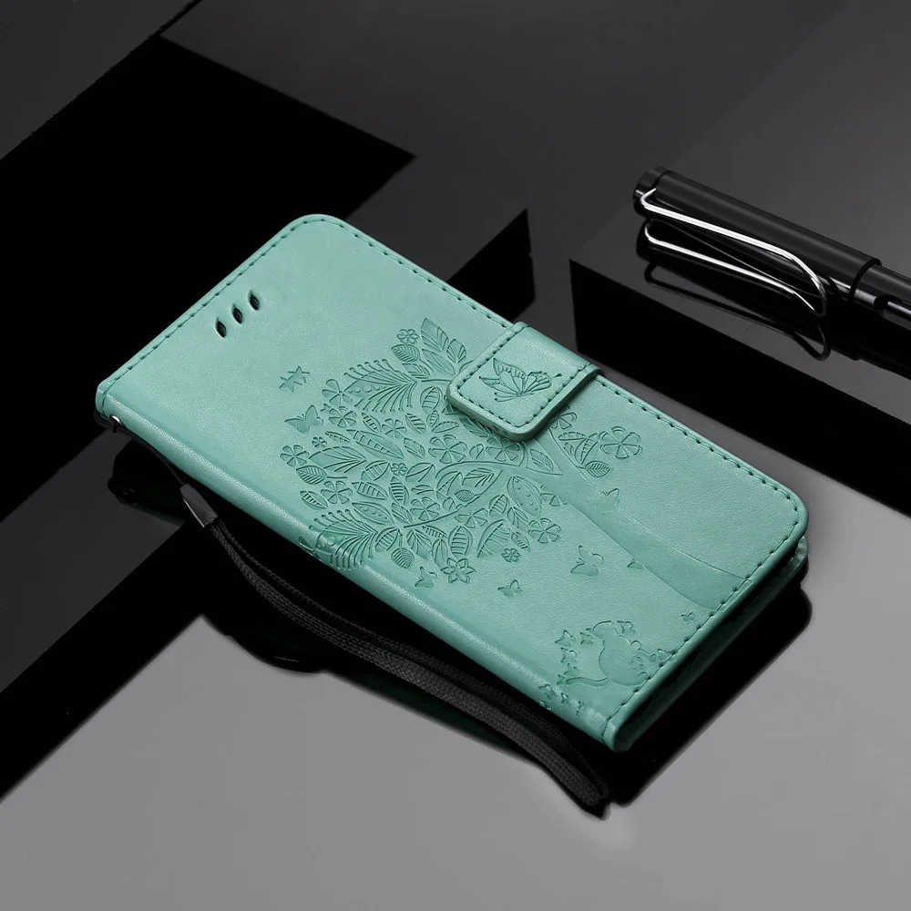 Green Для LG K7 2017X230X230 чехол, великолепный кошелек с бабочками и цветами, кожаный чехол для LG K 7 LGK7 LGX230 LG-x230 - Цвет: Green