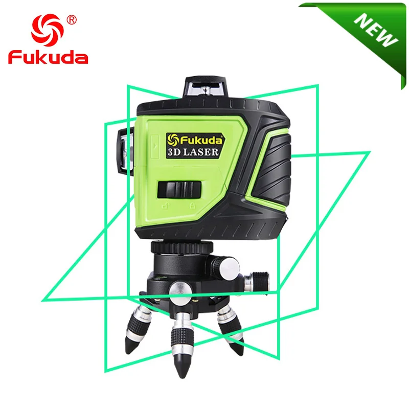 93T-3GX 12 lines LD Фукуда бренд 12 линии 3D MW-93T-2G лазерный уровень наливные 360 горизонтальный и вертикальный крест супер мощный зеленый лазер луч линии - Цвет: 93T-3GX 12 lines LD