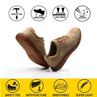 dorpshipping work shoes steel toed anti smashing anti skid welding work shoes mens shoes work shoes mens safety shoes for men