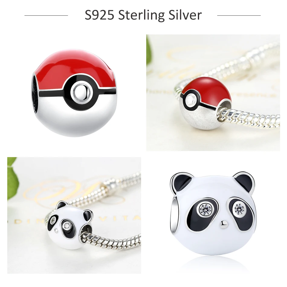 100% 925 пробы серебряные амулеты Карета для Золушки в форме тыквы Золотая Корона бусины подходит