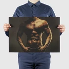 AIMEER фитнес серия Красота мышц половина голого ковбоя Ностальгический ретро крафт-бумага постер Декор Картина наклейки на стену 35*51 см