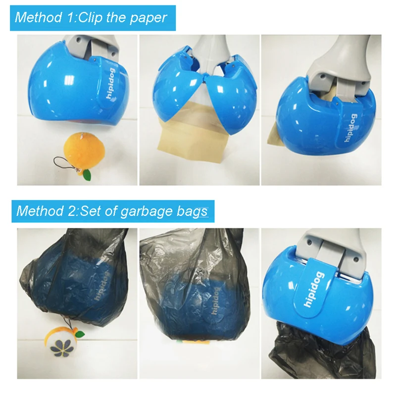 Портативный очиститель мусора с длинной ручкой для домашних питомцев HIPIDOG Pooper 1