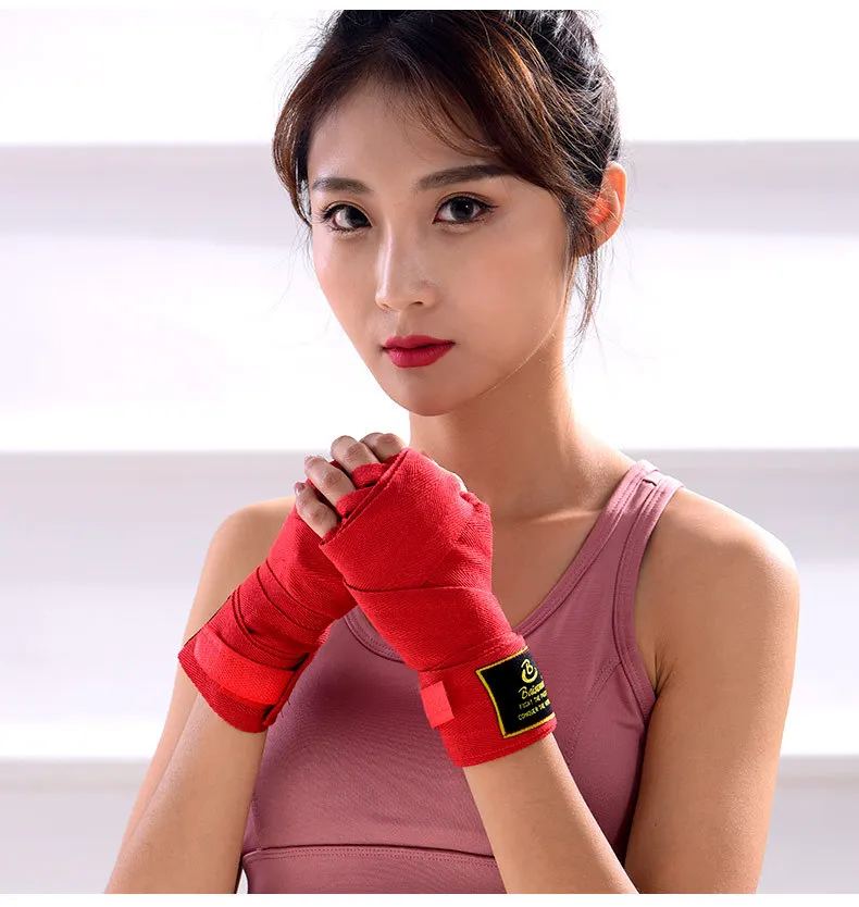 2 рулона хлопковые спортивные боксерский бандаж Санда Муай Тай тхэквондо ручные