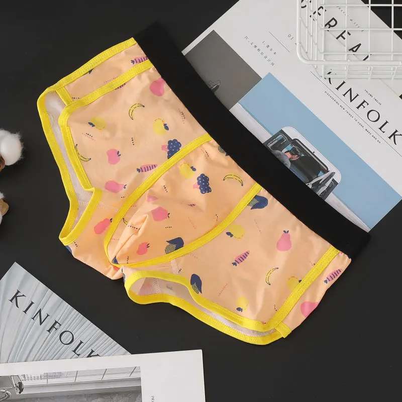 

Autumn and Winter New Men's Cotton Boxer Underwear Breathable Cotton Mid Waist Double Layer Fashion Arrow Pants Men Boxer