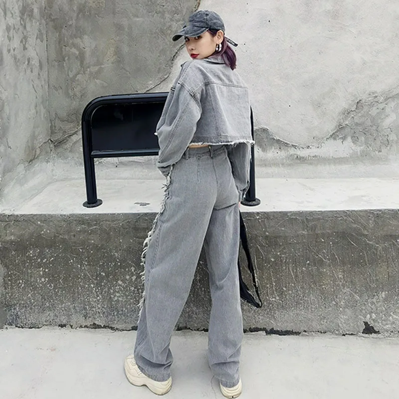 

SeeBeautiful Three Pieces Loose Lapel Long Sleeve Shirt Waist Seal Mini Half-boy Skirt Sets New Fashion 2021 Spring Women E041