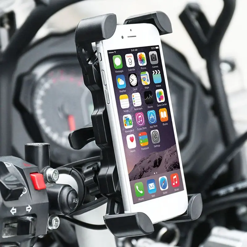 12v universal motorcycle handlebar rear mirror cellphone wireless charger holder mount stand for mobile phone smartphone free global shipping