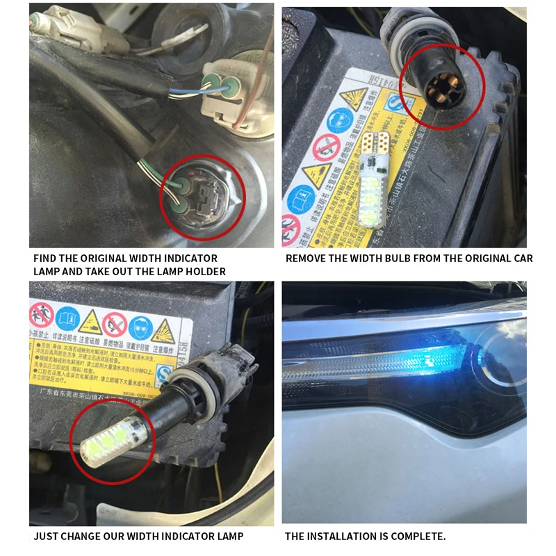 

OKCFTC Latest LED T10 W5W Car Reading Width Lamp 3000K 4500K 6500K Red Blue Switching Flash + Purple Lamp Voltage 12V