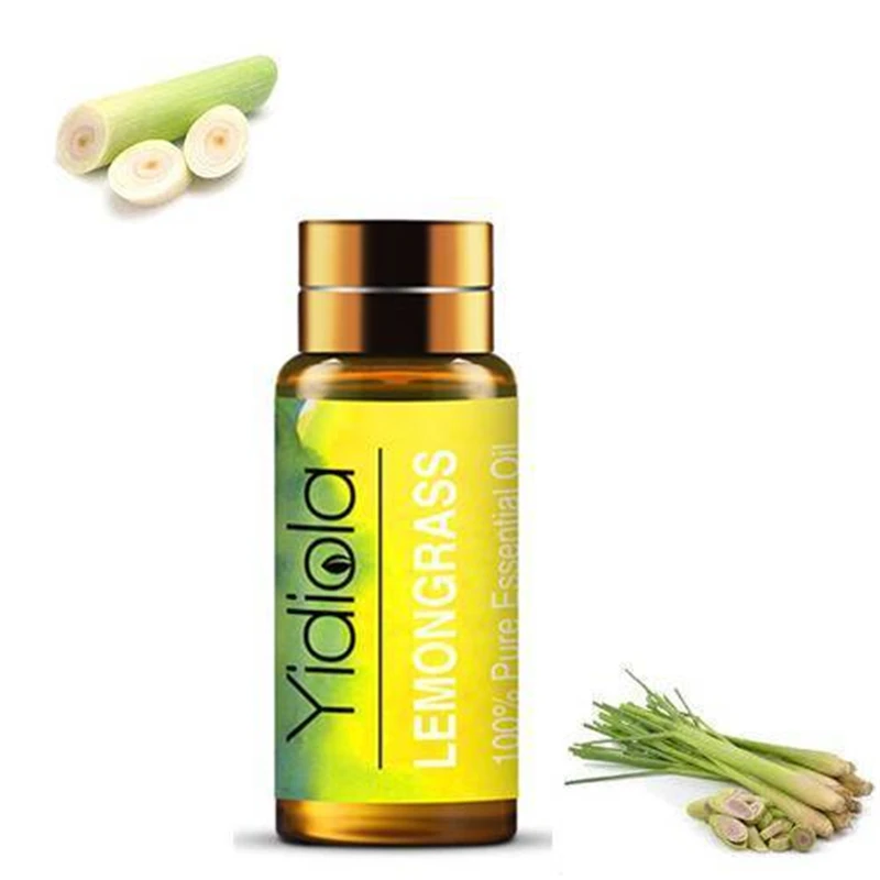 

Yidiola 5ML Lemongrass Pure Essential Oils for Diffuser Aromatherapy Humidifier Relieve Stress Massage Body Care Aromatic Oil