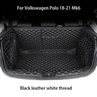for volkswagen polo mk6 18 21 trunk mat acoustic fabric car upholstery floor mats cargo liner interior accessories