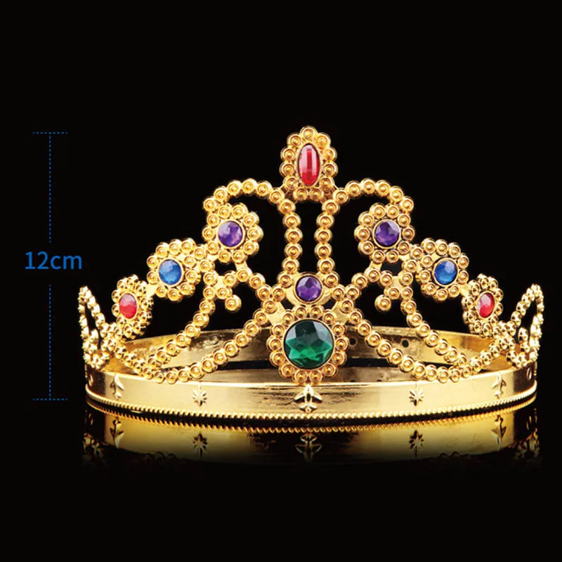 Король Queen повязка на голову в виде короны день рождения Косплэй Регулируемый