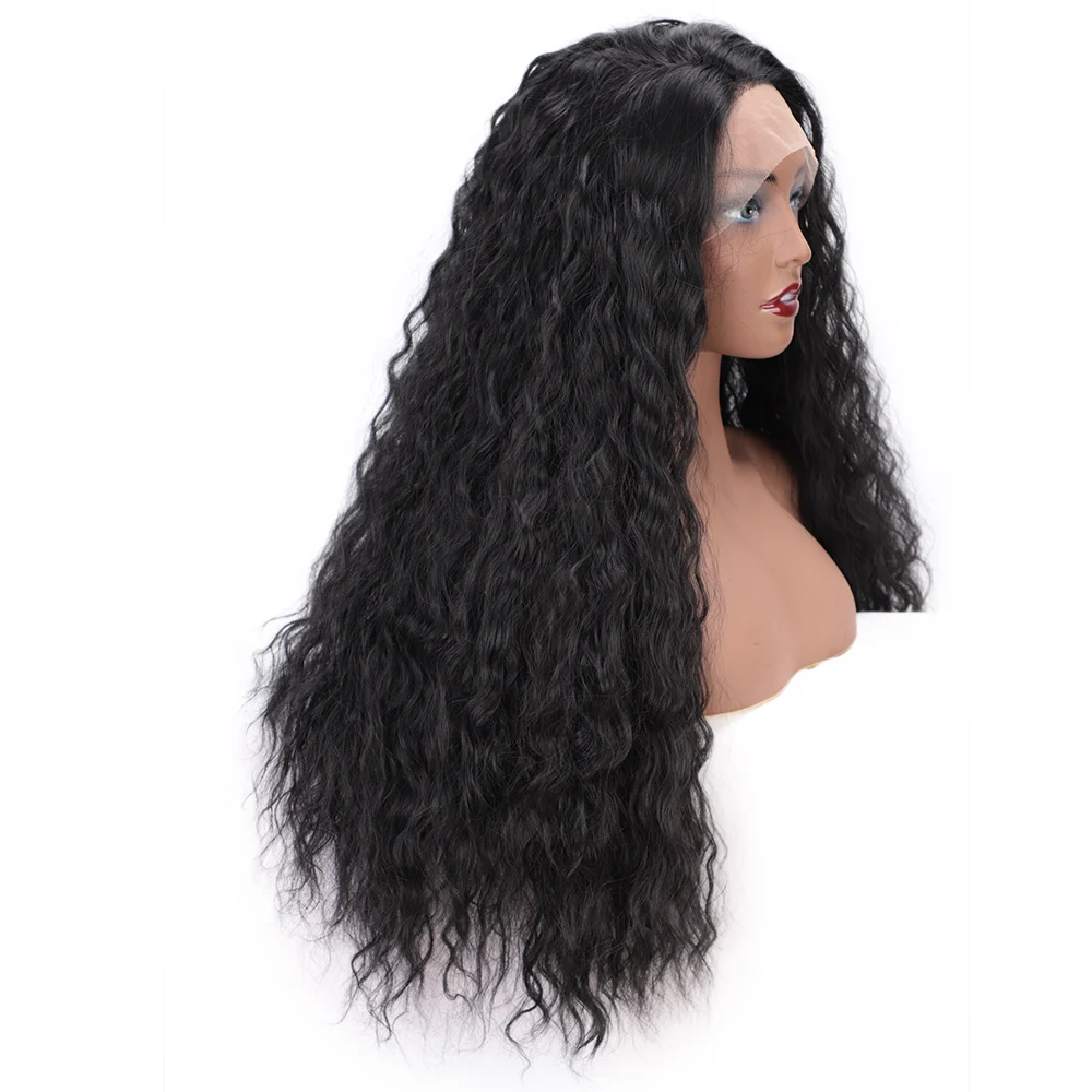 Синтетические кружевные передние парики длинные свободные кудрявые для женщин