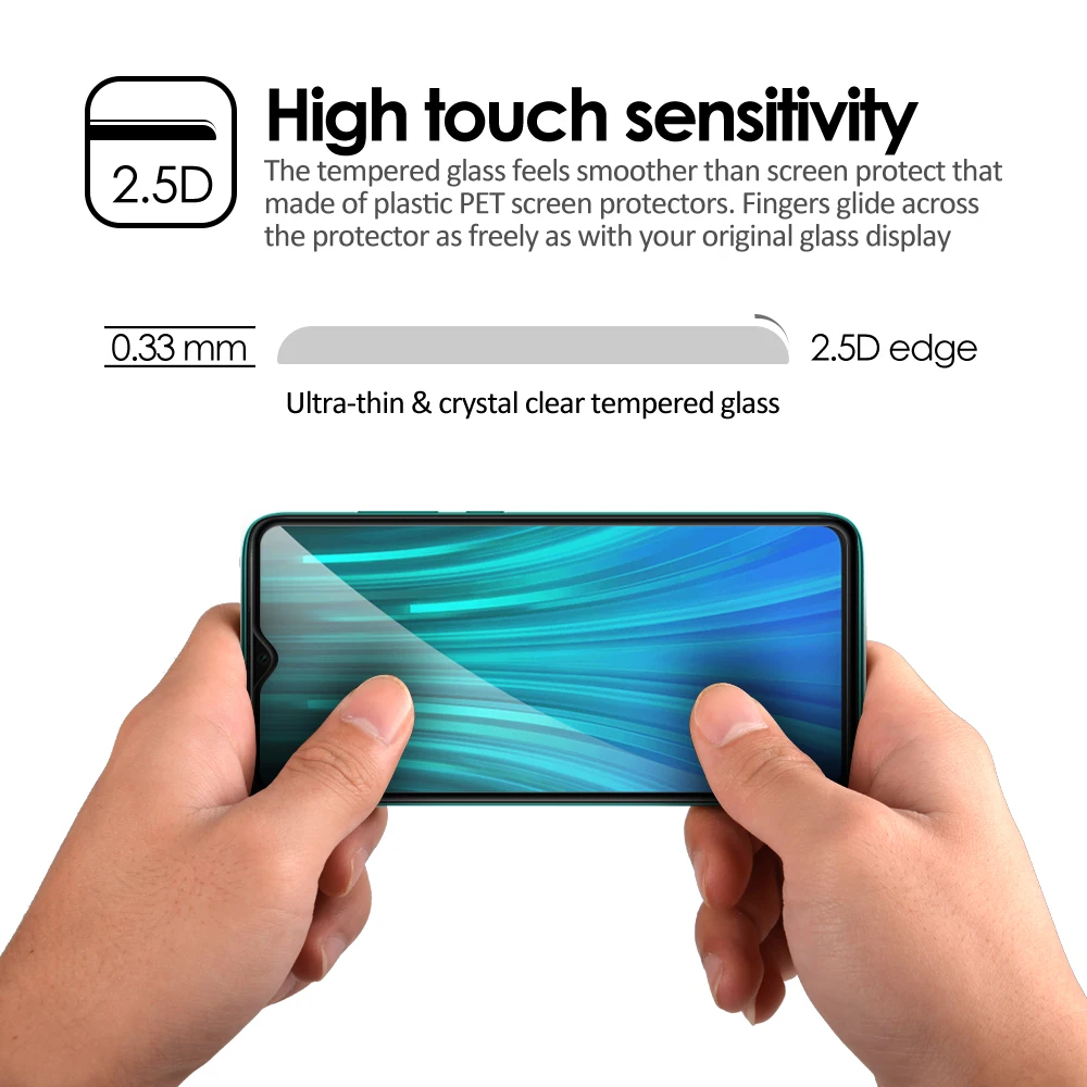 

2Pcs Tempered Glass Screen Protector Full Cover Film For Xiaomi Redmi Note 8 Pro 9H Premium Screen Guard For Redmi 8 Redmi 8A