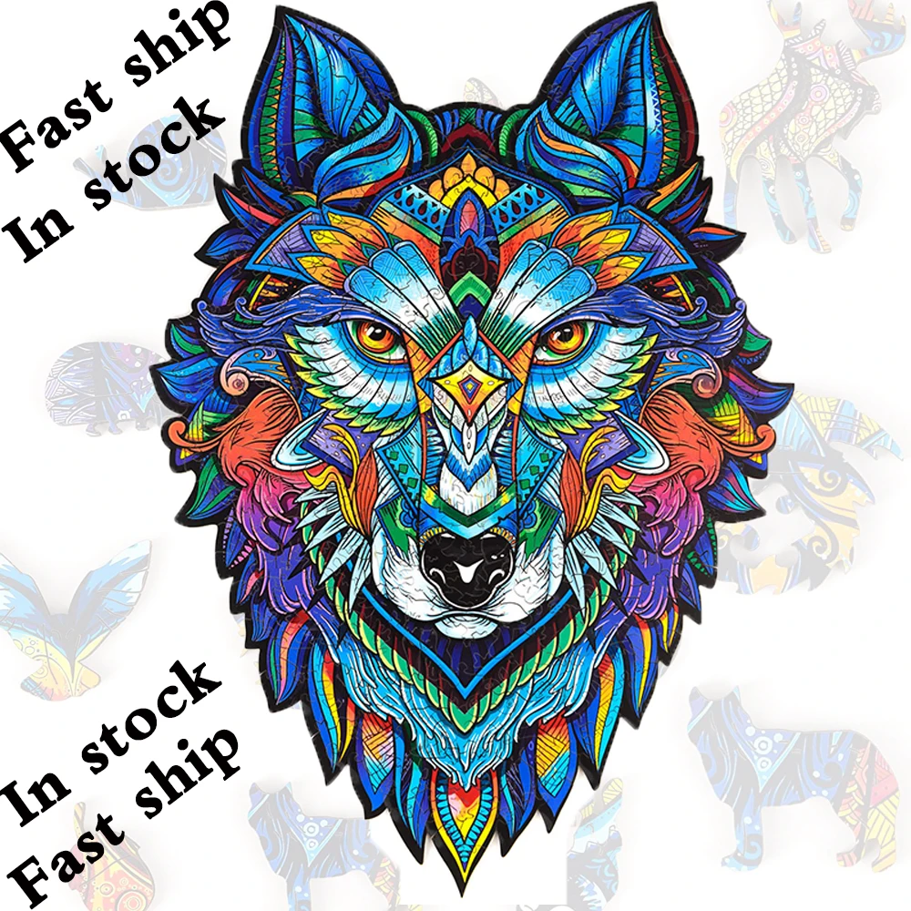 

Wooden Puzzles DIY Puzzle Each Piece Is Animal Shaped Wooden Jigsaw Puzzle The Best Gift For Adults Children Drops