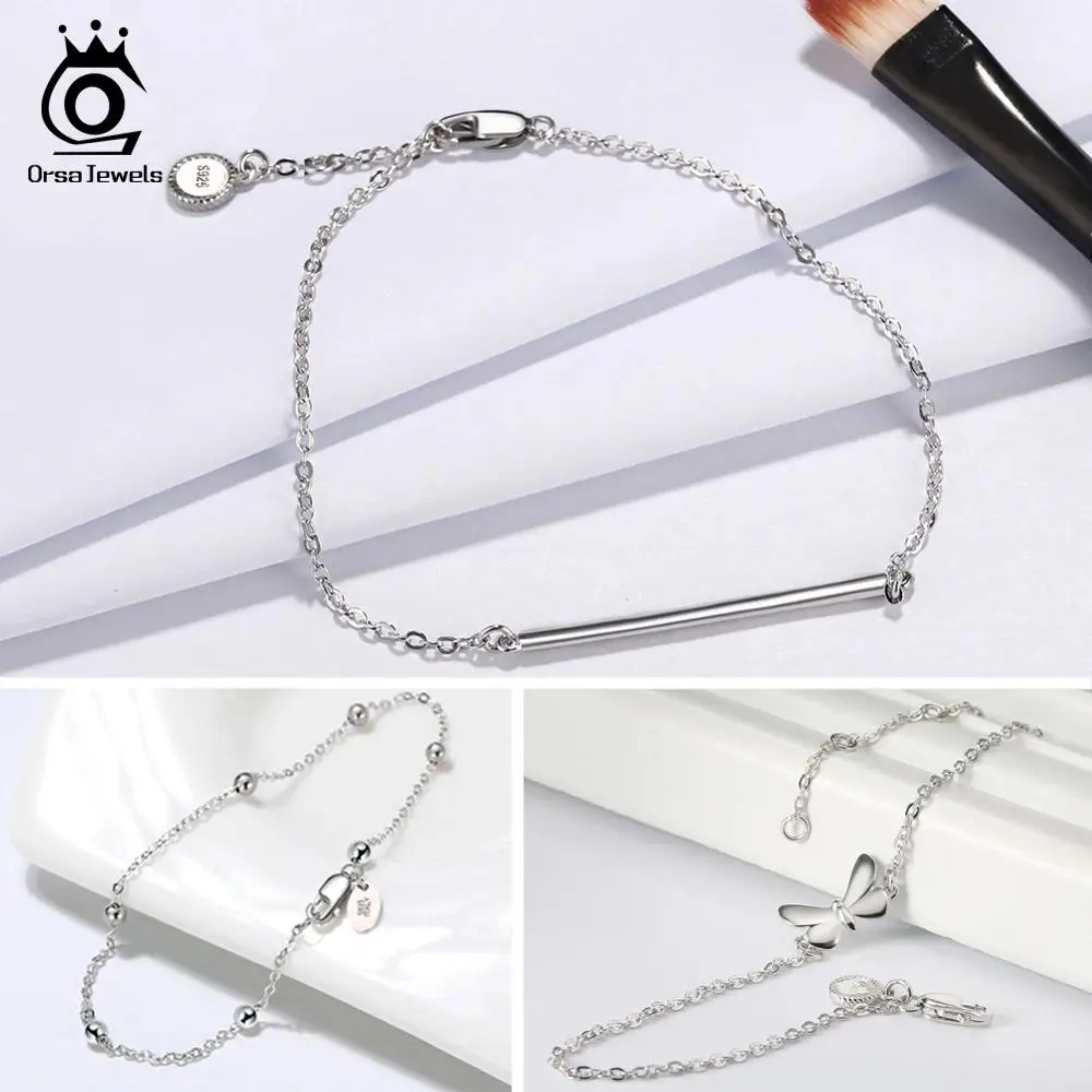 ORSA JEWELS женские браслеты из стерлингового серебра 925 пробы Идеальный полированный