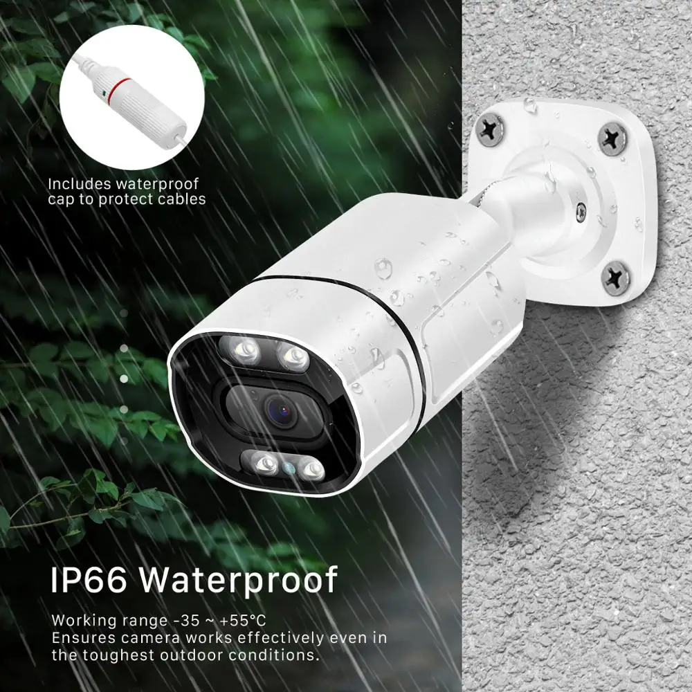 BESDER 5MP 3MP 48V POE IP-камера Наружная AI Human Detect Audio 2MP HD Security CCTV Camera P2P Инфракрасная