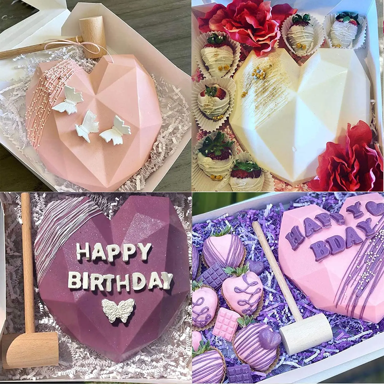 Силиконовая форма для шоколада Diamond силиконовая сердце приготовления горячего