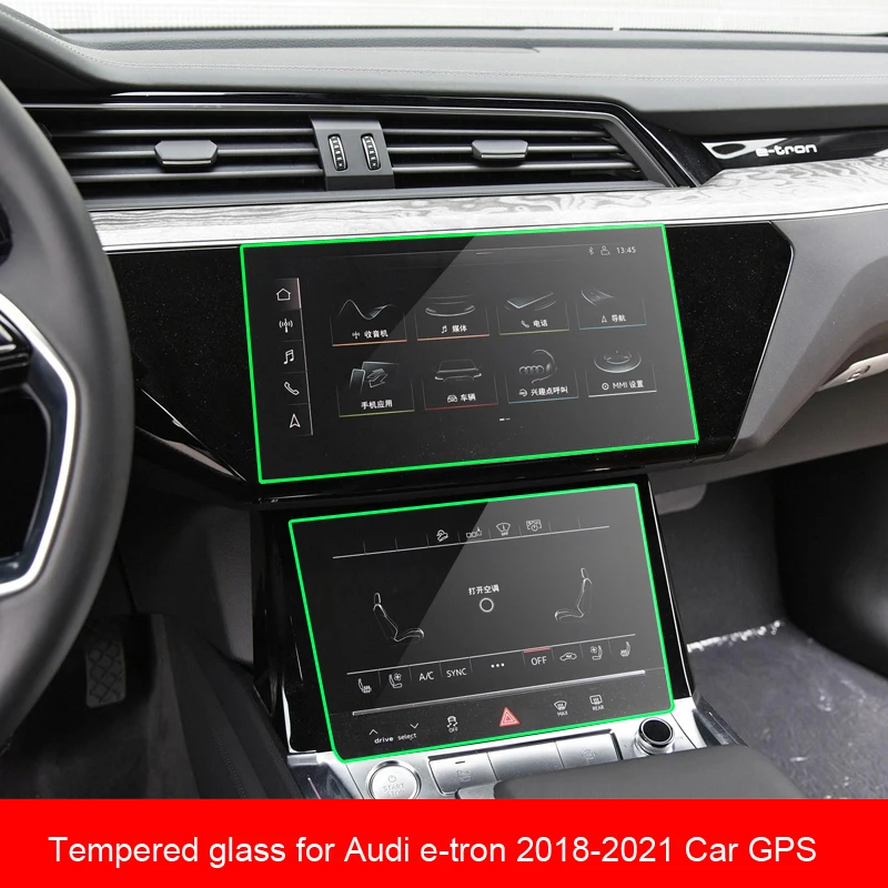 

For Audi e-tron 2018-2021 Car GPS navigation film LCD screen Tempered glass protective film Anti-scratch Film Accessories Refit