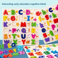 kids alphabet number count puzzles board baby wooden puzzles montessori early learning education toys for children