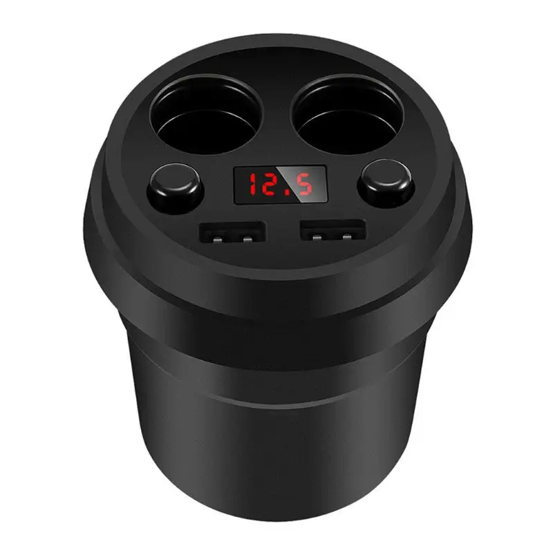 

3.1A/80W Dual USB Car Charger Adapter With 2 Socket Splitter Cigarette Lighter