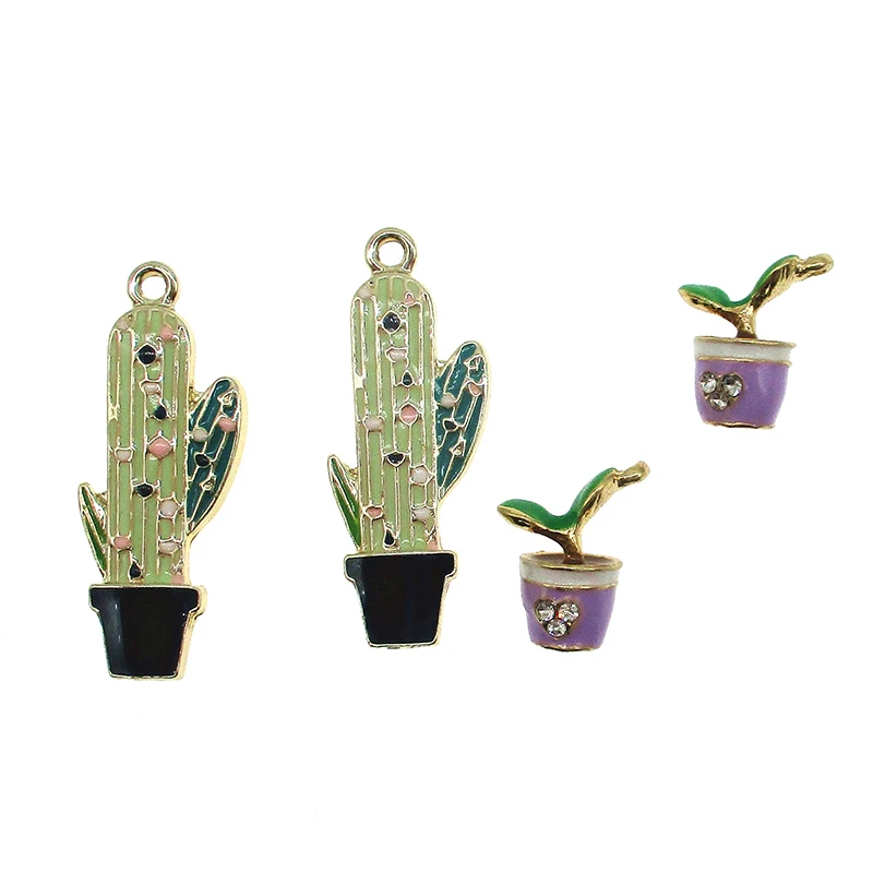 Подвеска С КАКТУСОМ из цинкового сплава 8 х14х17 мм 6 шт. | Украшения и аксессуары