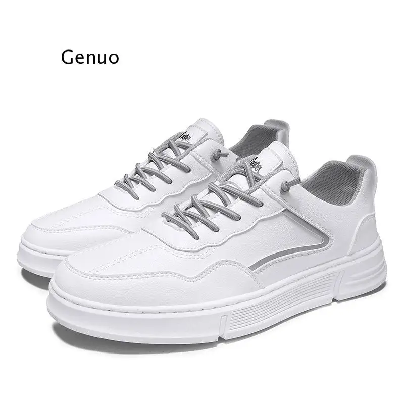 

Men's Mesh Breathable Shoes Sport Running Casual High Quality Sneakers Microfiber leather trendy wild sneakers Vulcanized Shoes