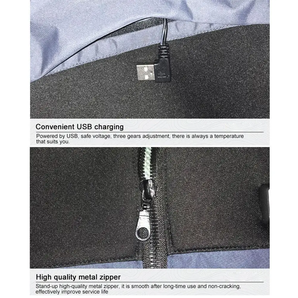 Зимний жилет с USB подогревом зимняя куртка для катания на лыжах пеших прогулок