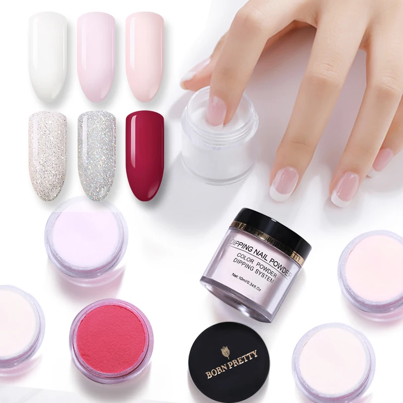 BORN PRETTY ногтей окунания порошки для ногтей градиентный французский цвет ногтей блеск без лампы лечения ногтей украшения Аксессуары