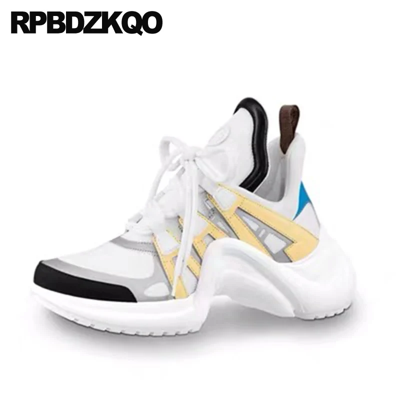 На толстой подошве Кроссовки на платформе Обувь резине Удобная обувь шнуровке