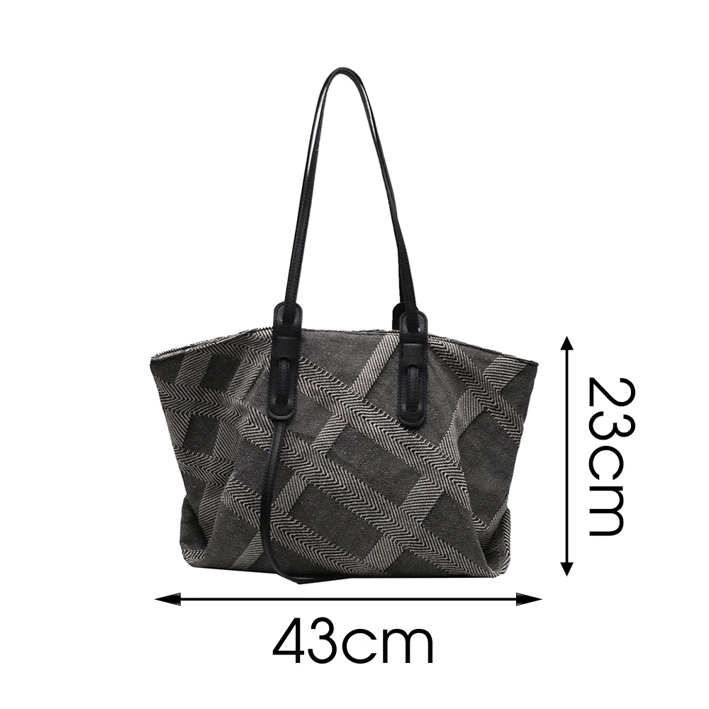 

Casual Canvas Handbag Women Large Capacity Shoulder Bag Fashion Handle Bag 2021 Vintage Hot Lady Shopping Handbag bolso