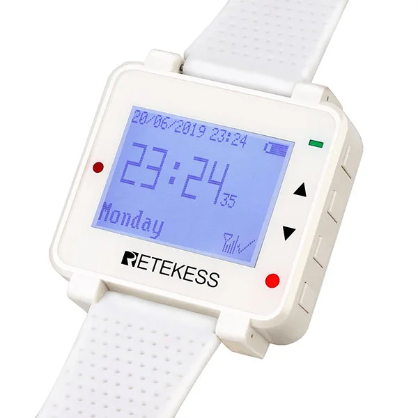 RETEKESS T128 часы приемник 433,92 МГц черный для беспроводной системы вызова официанта вызова пейджер ресторанное оборудование обслуживание клиентов