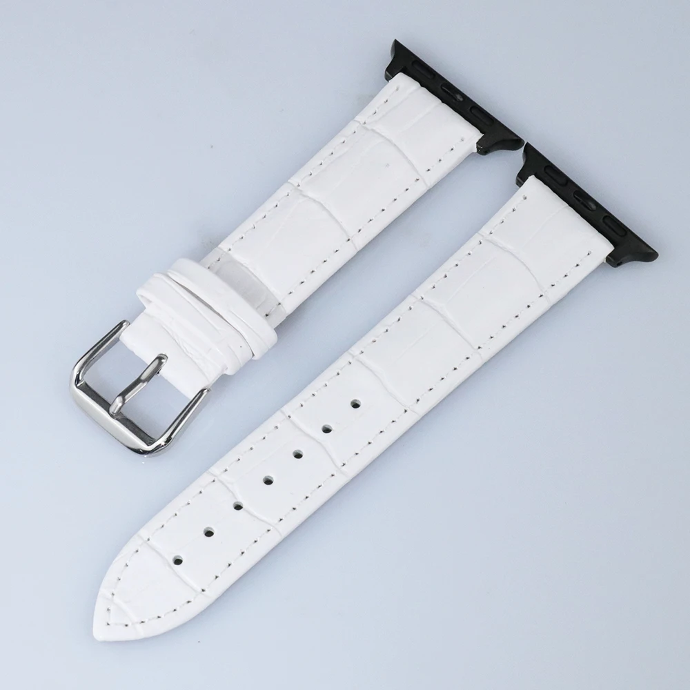 Ремешок из натуральной кожи животного 38 40 мм черный коричневый ремешок Apple Watch Series