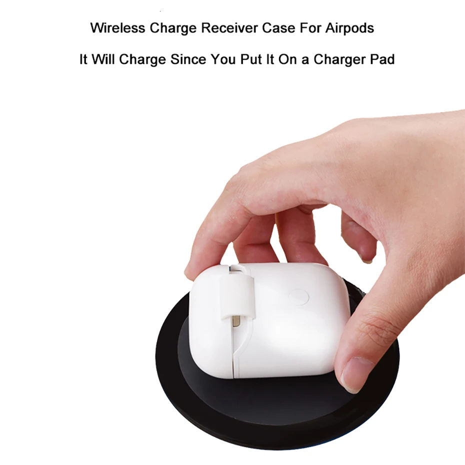 Levttax Qi беспроводной зарядное устройство коробка для Apple AirPods Bluetooth Наушники стандартный AirPods беспроводной зарядный приемник чехол