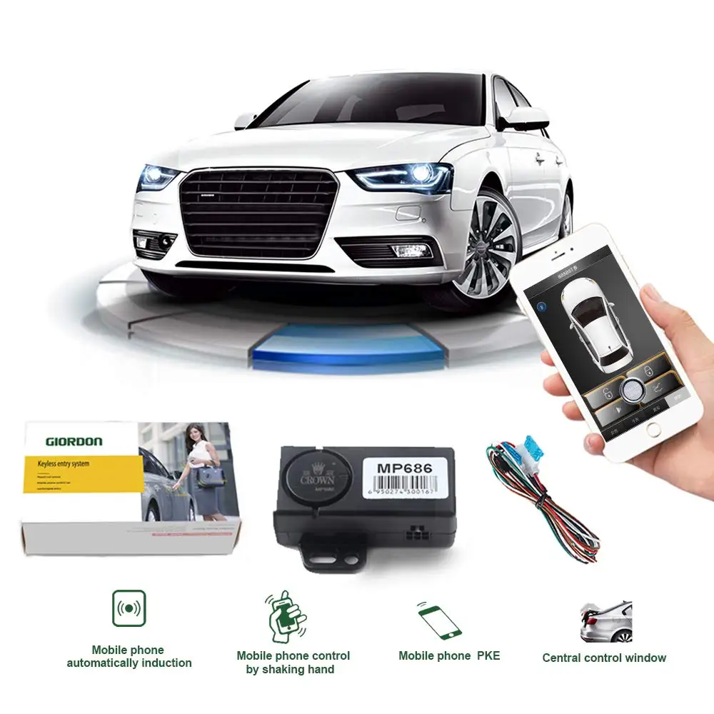 

For Benz Remote Central Locking Keyless Entry Car Security System Open Trunk Automatically APP For Android/ISO Universal MP686