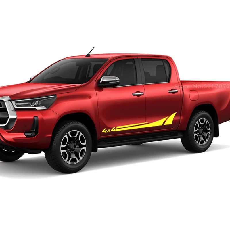 2 шт. виниловые наклейки на боковую дверь автомобиля 4x4 для Ford Ranger Raptor Isuzu Dma Nissan NAVARA