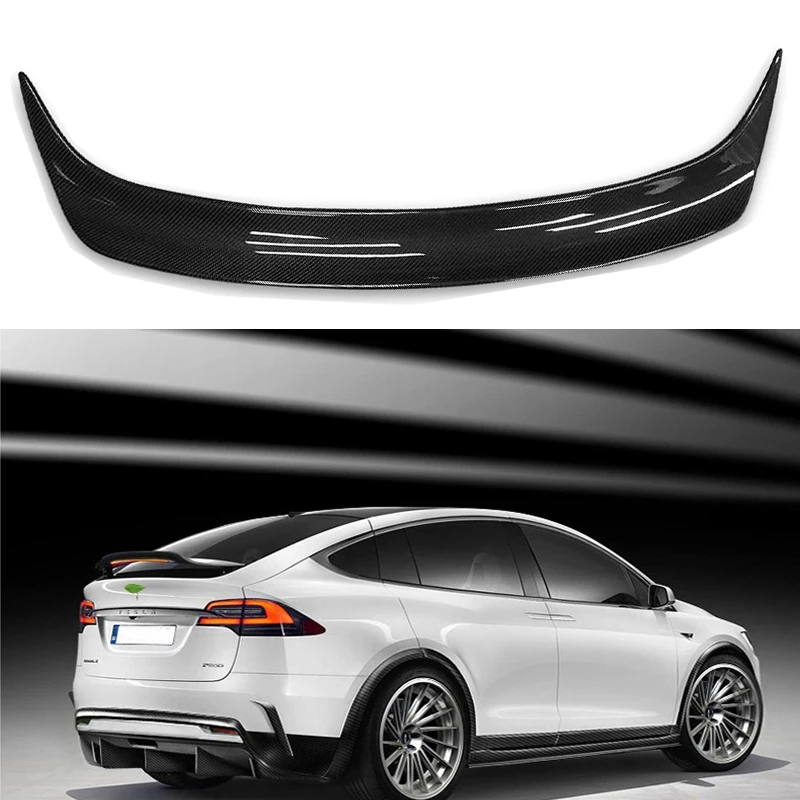 

Carbon Fiber Spoiler for Tesla Model X Original Style Car Rear Trunk Spoiler Carbon Wings Finish Trunk Boot Glossy 2016 - UP