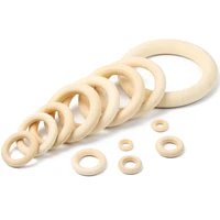 natural wood color 1 30pcs wooden ring beads 12 100mm baby teethers toss games for handmade diy kids toys pacifier clip rings