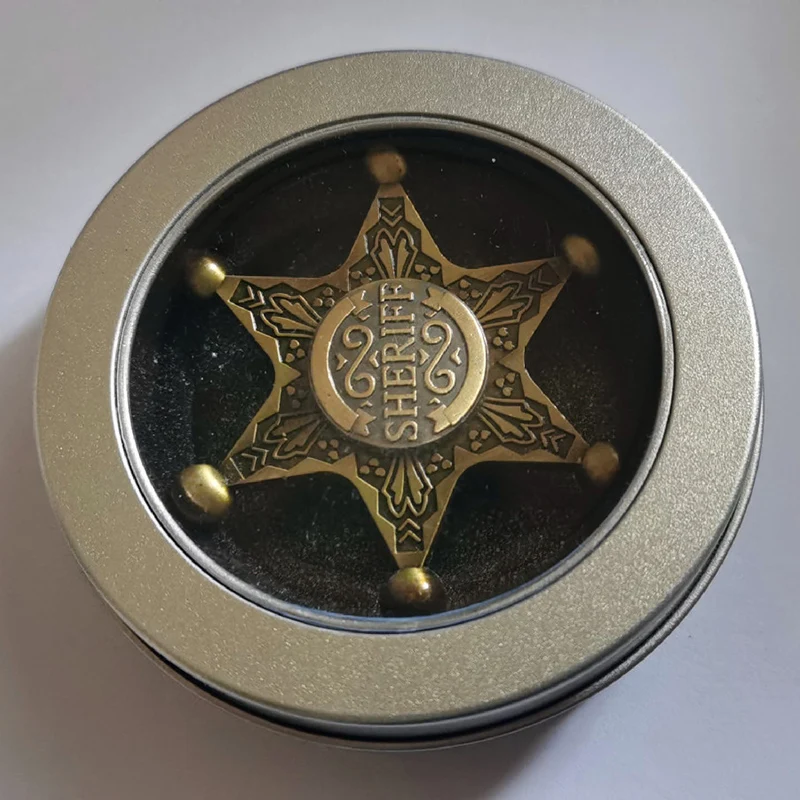 Значок шерифа с гироскопом для пальцев декомпрессионные игрушки снятия стресса