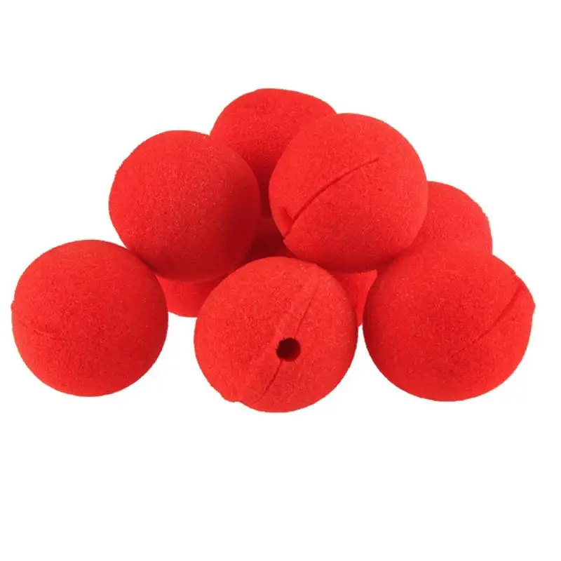 

10Pcs/Lot Red Ball Sponge Clown Nose Foam Circus Clown Halloween Christmas Costume Party Asquerade Decoration Party Accessories
