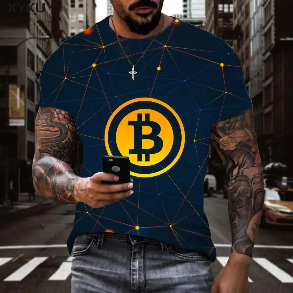 

3d футболка Биткойн футболка мужские абстрактные Забавные футболки Женская 3d футболка с коротким рукавом в стиле хип-хоп