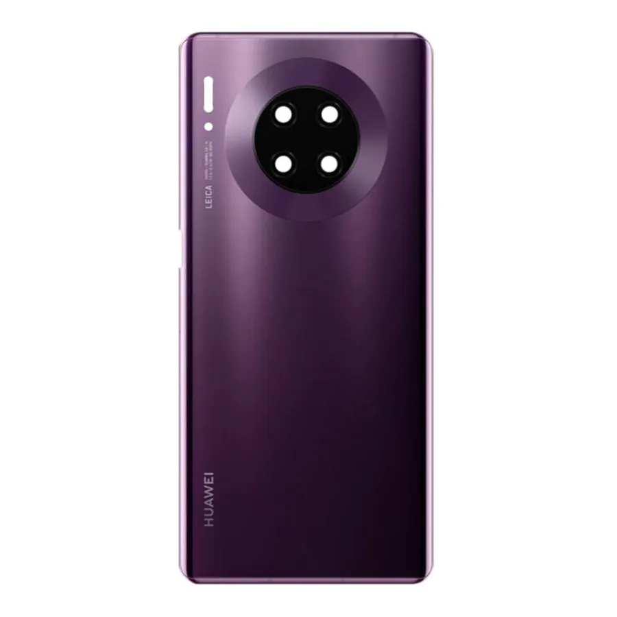 Для huawei mate 30 Pro батарея Задняя стеклянная крышка задняя дверь корпус окно с объективом камеры для huawei mate 30 Pro крышка батареи - Цвет: Purple With Lens