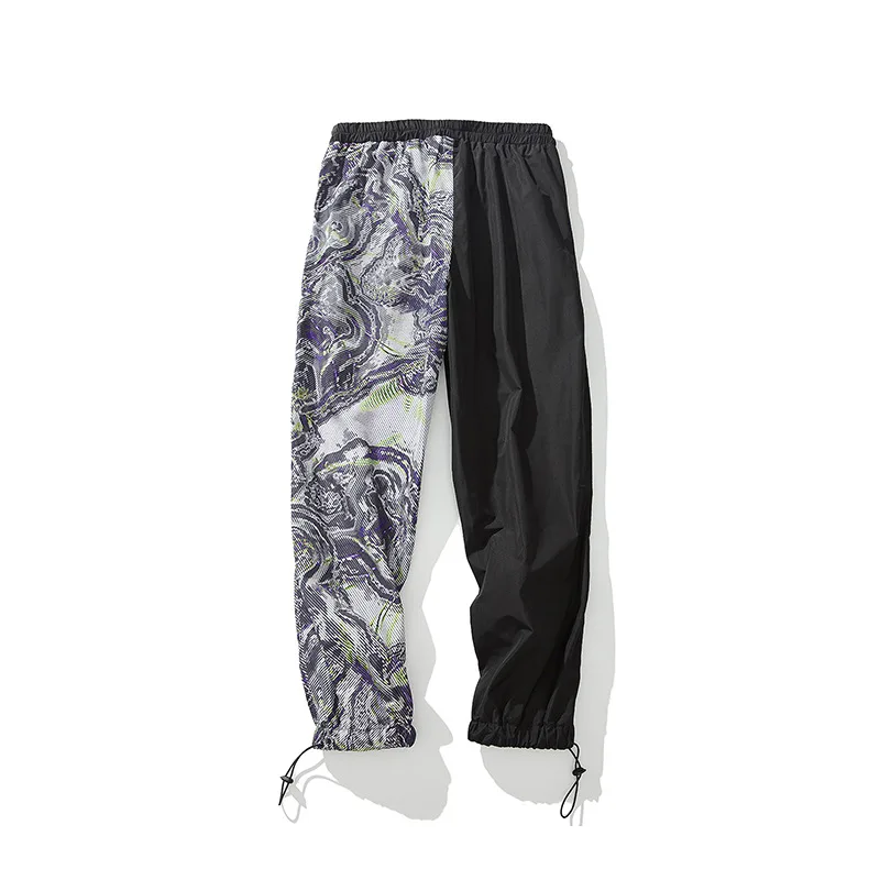 

Chic Original Autumn and Winter New Tide Brand Men's Stitching Digital Printing Men's Casual Trousers