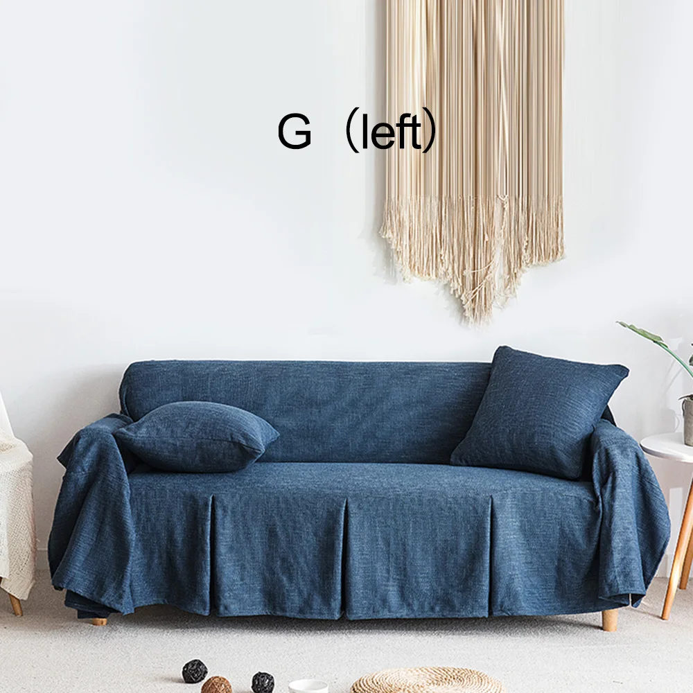 Blue 170x280cm Left 1/2/3/4-Seater для диванов одноцветное Цвет Универсальный диван Полотенца все включено пылезащитный чехол для дивана домашняя наволочка чехлов - Цвет: Blue 170x280cm Left