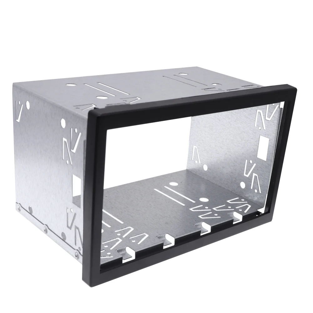 100mm Double Din 2 Universal Mounting Fascias Cage for VW Series Jetta Chico Golf Bora Polo MK3 MK4 DVD Fitting Frame Kits | Автомобили и