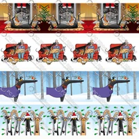 1 12 christmas greyhound cartoon dog custom design for diy crafts hair bow collar lanyardsatin 3 grosgrain ribbon ca318