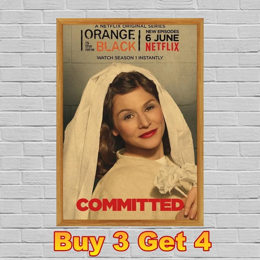 

Orange Is The New Black Retro Kraft Posters Wall Paper Painting For Home Decor Wall Stickers
