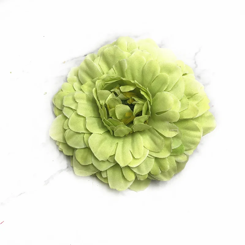green YOOROMER 5 шт. искусственный цветок хризантемы цветок свадьба DIY декоративный искусственный цветок украшение дома шелковая вышивка цветок - Цвет: green