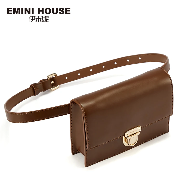 Сумки на пояс EMINI HOUSE с замком сумки через плечо из спилка для женщин роскошные