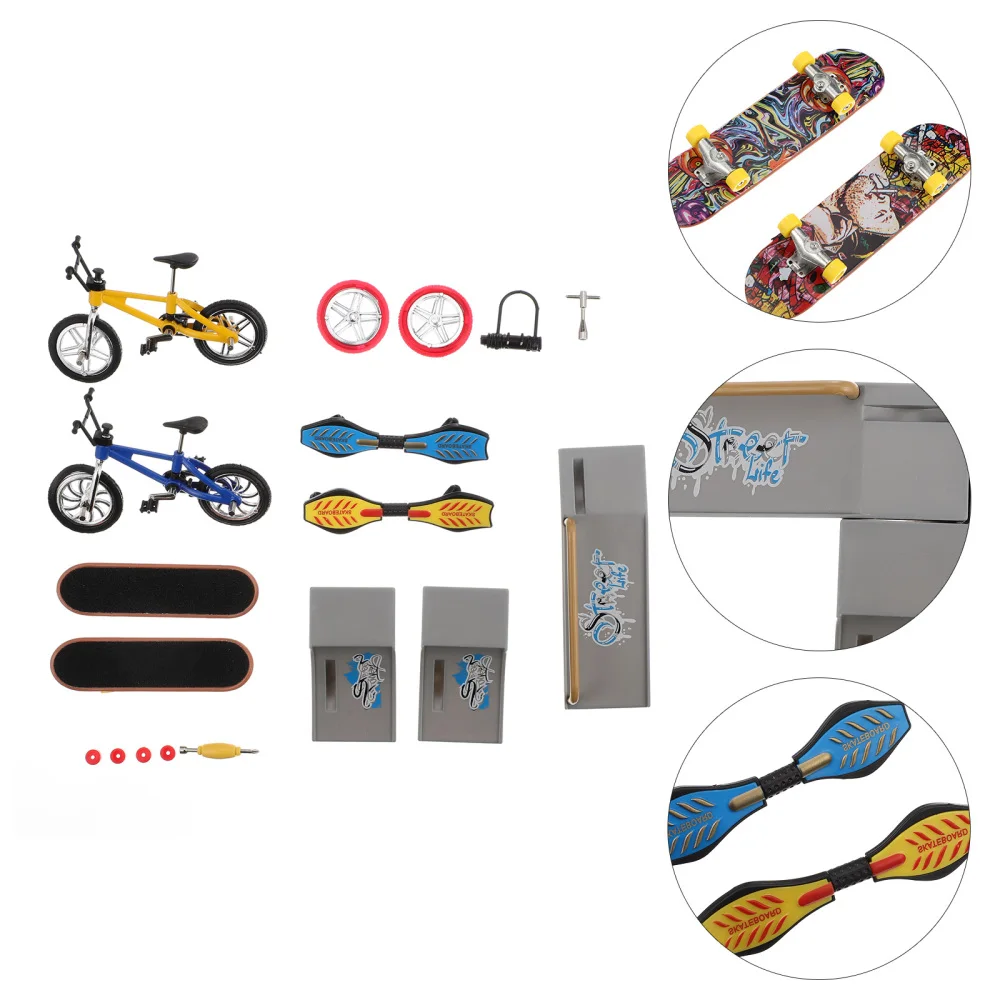 

1 Set Mini Finger Toys Finger Swing Board Bike Skateboard Finger Sports Gift