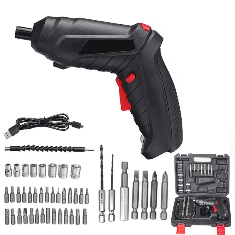 

47 in 1 Cordless Screwdriver Kit Multifunctional USB Rechargeable Electric Screw Driver Wireless Drill Set Home DIY Repair Tools