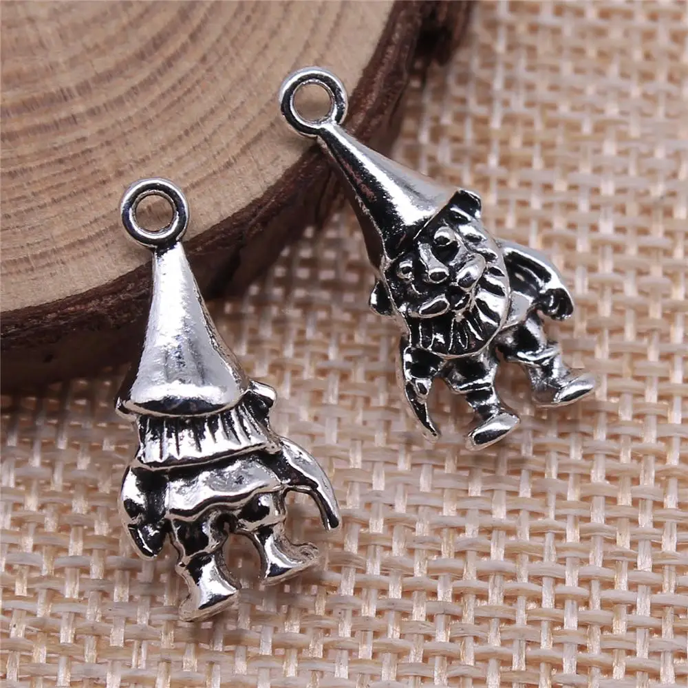 

Earring Charms For Jewelry Making 10pcs Santa Claus Charms 23x10mm Antique Silver Plated